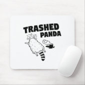 Trashed Panda, Funny Drunk Raccoon, Funny Trash Pa Muismat (Met muis)
