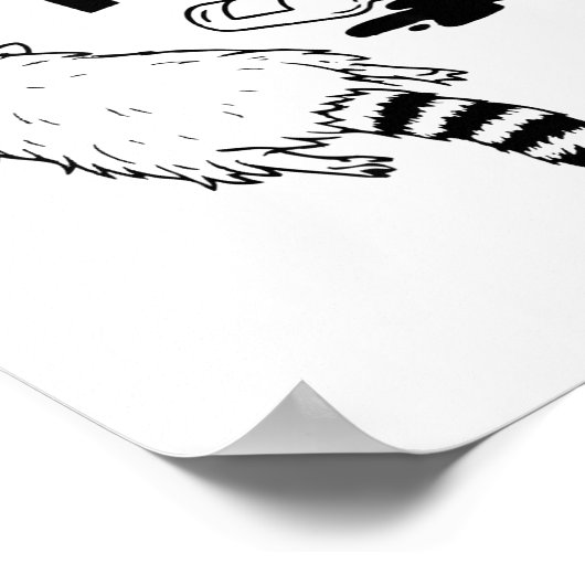 Trashed Panda, Funny Drunk Raccoon, Funny Trash Pa Poster (Hoek)
