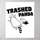 Trashed Panda, Funny Drunk Raccoon, Funny Trash Pa Poster (Voorkant)