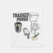 Trashed Panda, Funny Drunk Raccoon, Trash Panda Hu Fleece Deken (Voorkant)