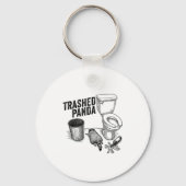 Trashed Panda, Funny Drunk Raccoon, Trash Panda Hu Sleutelhanger (Voorkant)
