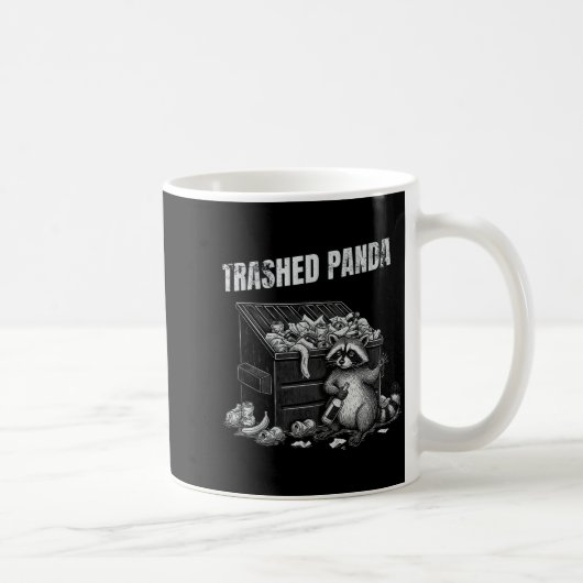 Trashed Panda Funny Drunk Racoon Cool Animals Grap Koffiemok (Rechts)