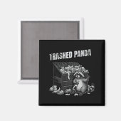 Trashed Panda Funny Drunk Racoon Cool Animals Grap Magneet (Voorkant / Achterkant)