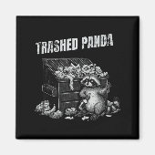 Trashed Panda Funny Drunk Racoon Cool Animals Grap Magneet (Voorkant)