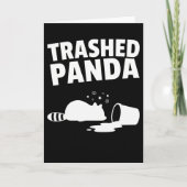 Trashed Panda Funny Drunk Racoon Kaart (Voorkant)