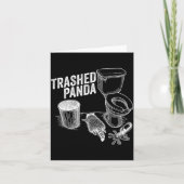 Trashed Panda Funny Drunk Racoon  Kaart (Voorkant)