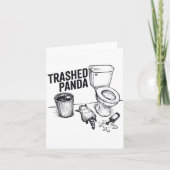 Trashed Panda Funny Drunk Racoon  Kaart (Voorkant)
