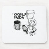 Trashed Panda Funny Drunk Racoon  Muismat (Voorkant)