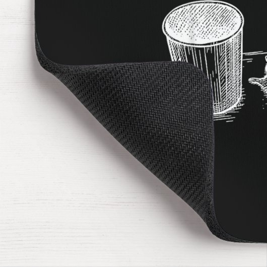 Trashed Panda Funny Drunk Racoon Muismat (Hoek)