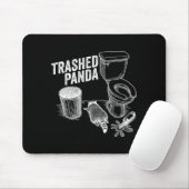 Trashed Panda Funny Drunk Racoon Muismat (Met muis)