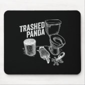 Trashed Panda Funny Drunk Racoon Muismat (Voorkant)