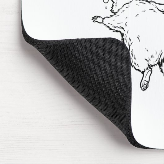 Trashed Panda Funny Drunk Racoon Muismat (Hoek)