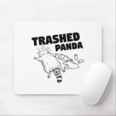 Trashed Panda Funny Drunk Racoon  Muismat (Met muis)