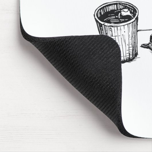 Trashed Panda Funny Drunk Racoon  Muismat (Hoek)