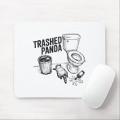 Trashed Panda Funny Drunk Racoon  Muismat (Met muis)