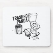 Trashed Panda Funny Drunk Racoon  Muismat (Voorkant)