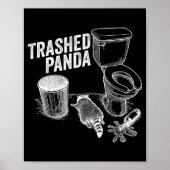 Trashed Panda Funny Drunk Racoon Poster (Voorkant)