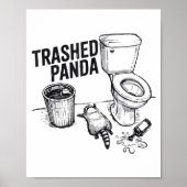 Trashed Panda Funny Drunk Racoon  Poster (Voorkant)