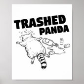 Trashed Panda Funny Drunk Racoon  Poster (Voorkant)