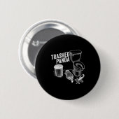 Trashed Panda Funny Drunk Racoon Ronde Button 5,7 Cm (Voorkant /achterkant)