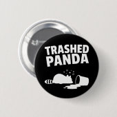 Trashed Panda Funny Drunk Racoon Ronde Button 5,7 Cm (Voorkant /achterkant)