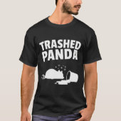 Trashed Panda Funny Drunk Racoon T-shirt (Voorkant)