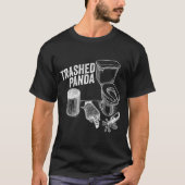 Trashed Panda Funny Drunk Racoon T-shirt (Voorkant)