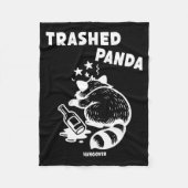 Trashed Panda Hangover Social Media Crazy Drunk Ra Fleece Deken (Voorkant)