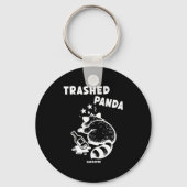 Trashed Panda Hangover Social Media Crazy Drunk Ra Sleutelhanger (Voorkant)