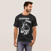 Trashed Panda Hangover Social Media Crazy Drunk Ra T-shirt (Voorkant volledig)