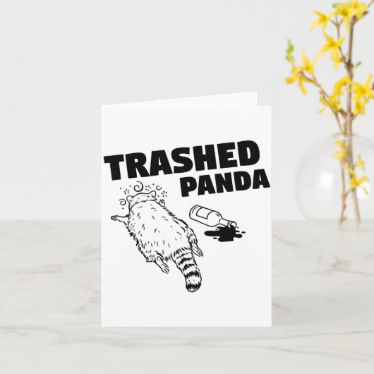 Trashed Panda Kaart (Gele Bloem)