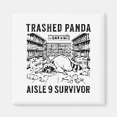 Trashed Panda Liquore Funny Hangover Crazy Drunk R Magneet (Voorkant)