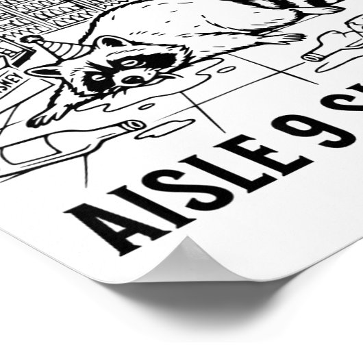 Trashed Panda Liquore Funny Hangover Crazy Drunk R Poster (Hoek)