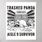 Trashed Panda Liquore Funny Hangover Crazy Drunk R Poster (Voorkant)