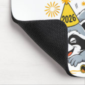 Trashed Panda New Year 2026 Funny Drunk Raccoon  Muismat (Hoek)