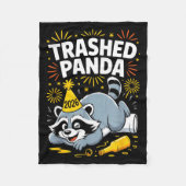 Trashed Panda New Year 2026 Funny Raccoon Design  Fleece Deken (Voorkant)