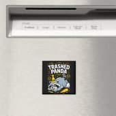 Trashed Panda New Year 2026 Funny Raccoon Design Magneet (Insitu (Vaatwasser))