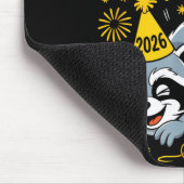 Trashed Panda New Year 2026 Funny Raccoon Design  Muismat (Hoek)