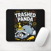 Trashed Panda New Year 2026 Funny Raccoon Design  Muismat (Met muis)