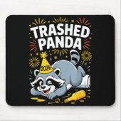Trashed Panda New Year 2026 Funny Raccoon Design  Muismat (Voorkant)