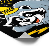 Trashed Panda New Year 2026 Funny Raccoon Design  Poster (Hoek)