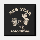 Trashed Panda New Year Resolution Funny Drunk Racc Magneet (Voorkant)