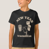 Trashed Panda New Year Resolution Funny Drunk Racc T-shirt (Voorkant)
