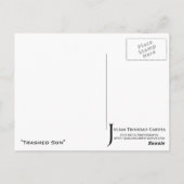 "Trashed Sun" — Briefkaarten (Achterkant)