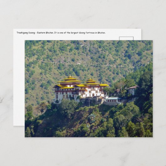 Trashigang Dzong - Oostelijk Bhutan Briefkaart (Voorkant / Achterkant)