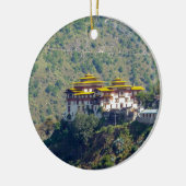 Trashigang Dzong - Oostelijk Bhutan Keramisch Ornament (Links)