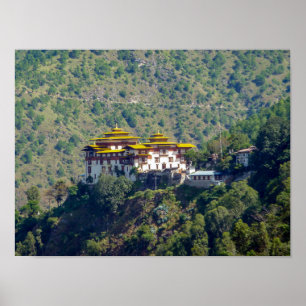Trashigang Dzong - Oostelijk Bhutan Poster
