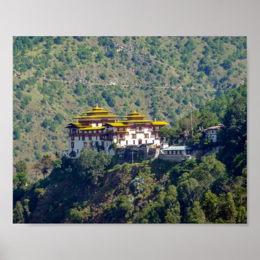 Trashigang Dzong - Oostelijk Bhutan Poster (Voorkant)