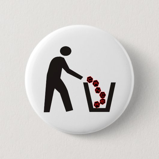 Trashing Cancer Ronde Button 5,7 Cm (Voorkant)