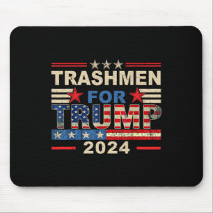 Trashmen voor Trump 2024 Grappige Verkiezingsvuiln Muismat